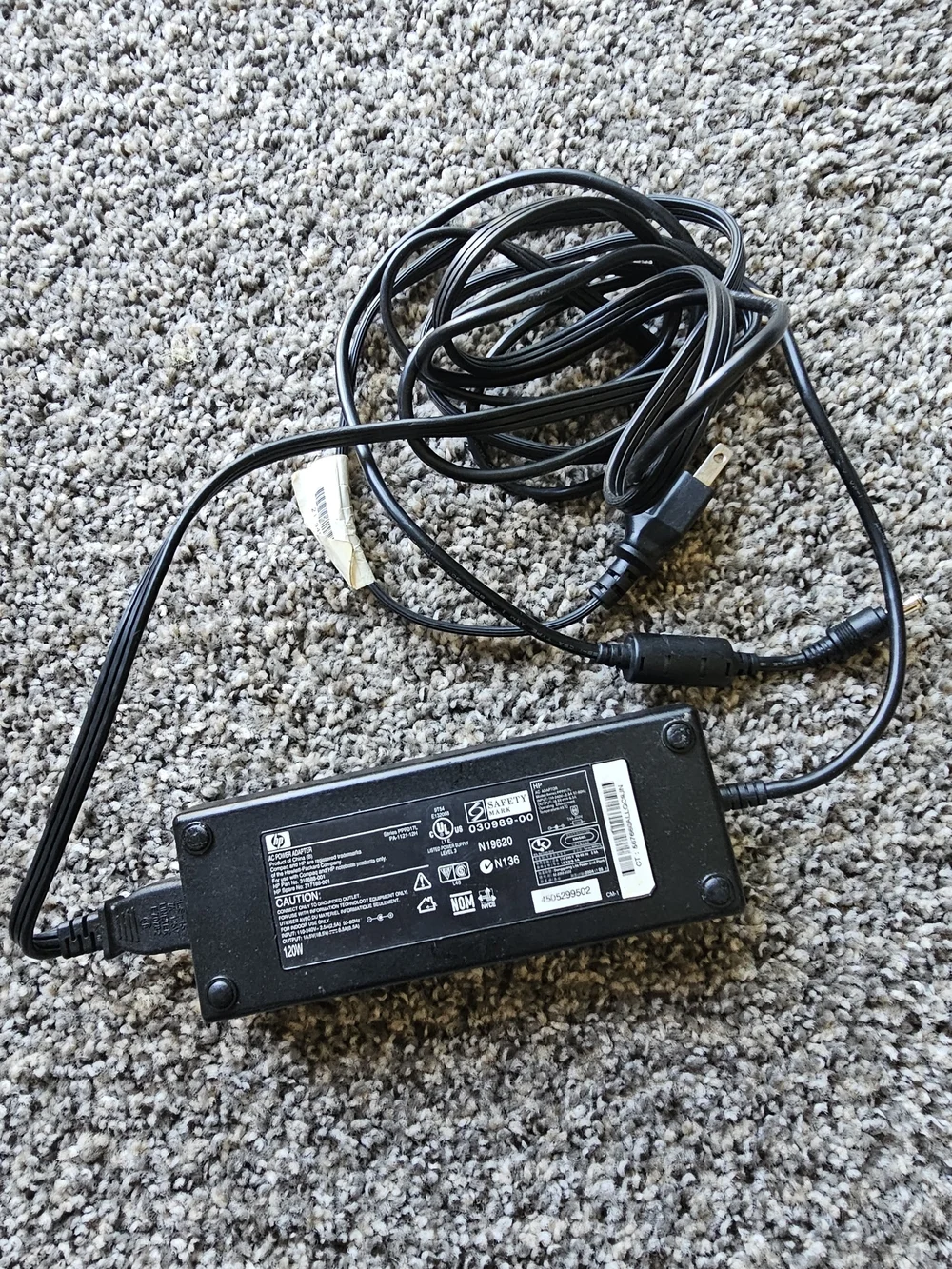 HP 120W AC Power Adapter Rectangular Laptop Power Adapter with Cord